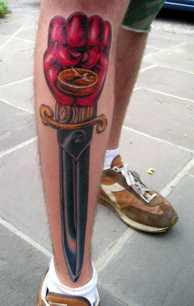 Greg's gonzo tattoo was done by by Dylan Schreifels of Cliffs Tattoo in Greg's gonzo tattoo was done by by Dylan Schreifels of Cliffs Tattoo in