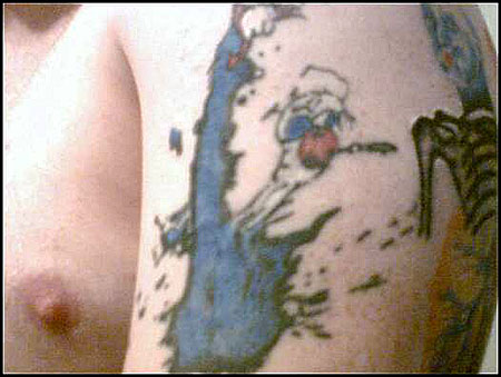 I got this tattoo of a drawing of HST done by Ralph Steadman done in 